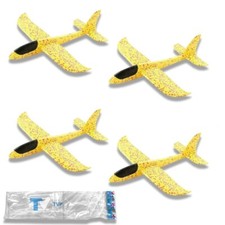 Airplane Toys, 19" Foam 4 Yellow Plane, Birthday Gifts For Kids 3 4 5 6 7 8 9 10