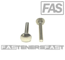 (20) M6-1.00x40 Carriage Bolts Stainless Steel DIN603 A2 Stainless Steel