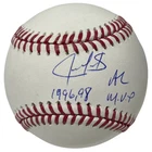 Juan Gonzalez Signed ROMLB Baseball w/ 1996, 98 AL MVP Beckett Witness BAS COA