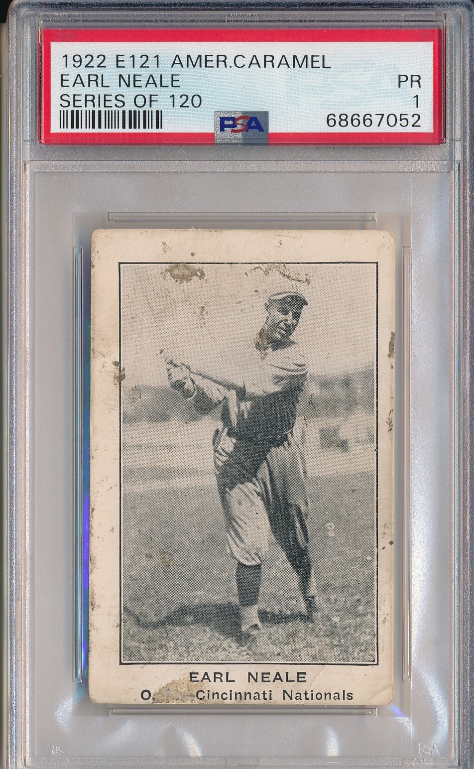E121 AMERICAN CARAMEL EARL “GREASY” NEALE PSA 1 PR (SVSC) FRESHLY