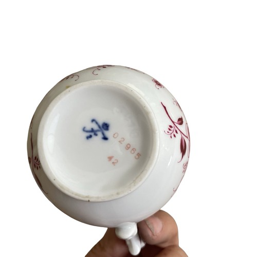 Chinese Porcelain Cup & Creamer Pink Monochrome Flower Set Of 2 - Picture 4 of 6