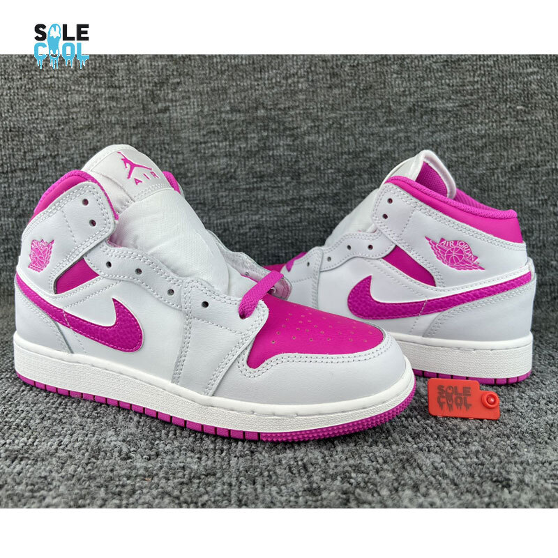 靴 Nike GS Air Jordan 1 Mid Soft Pink 24.5 Air Jordan 1 Mid GS 