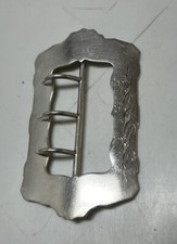 Loop 925 Silver End 19th/Early 20th Century Belt Buckle Vtg Sterling Silver 23G