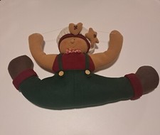 Dan Dee Collector's Choice Plush Gingerbread Man Stuffed  Bow Chef Hat Star