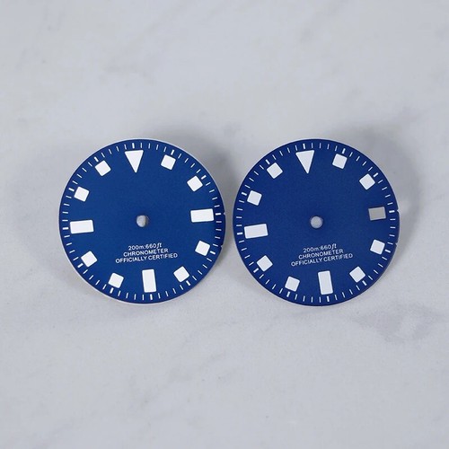 Blue No Date Retro Dial Vintage Watch Matte Mod Diving NH35 SKX009 NH36 Movement - Picture 3 of 6
