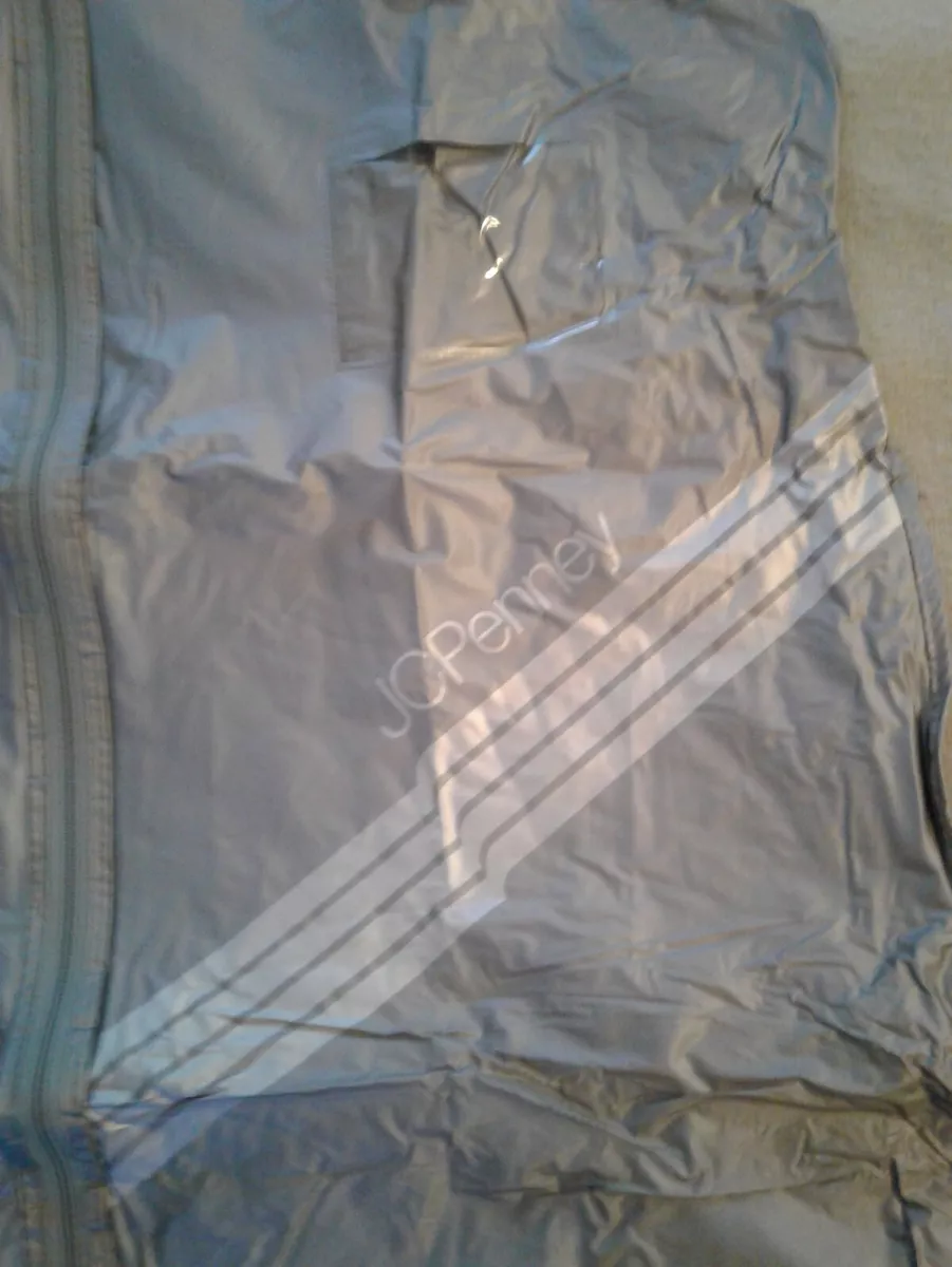 JCPenney Gray Vinyl Zipper Garment Bag for Suit Jackets 39