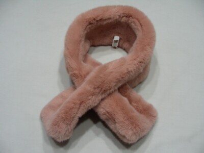 A New Day - Peach Color - Plush Faux Fur - 5 1/2'' x 35'' Nack Warmer Scarf!