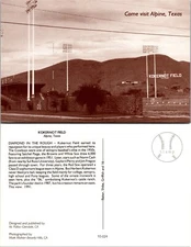 Kokernot Field Mountainside View Alpine TX Postcard