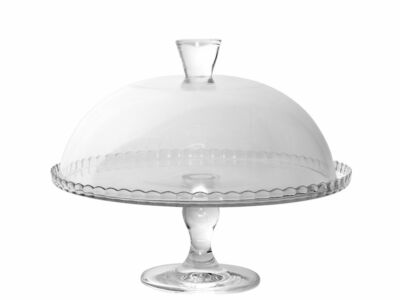 Kuchenheber rund aus Glas mit Glasglocken