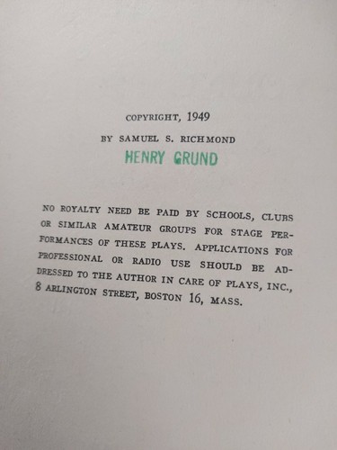 VINTAGE 1949 CAREER PLAYS FOR YOUNG PEOPLE - SAMUEL RICHMOND - Imagen 8 de 12
