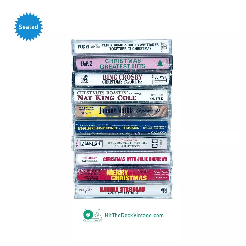 10 Christmas Holiday Cassette Tapes: Crooners Sinatra, Bing, Como, Mathis SEALED - Image 3 of 3