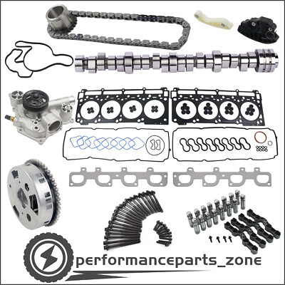 NON MDS Lifters Camshaft Timing Chain Water Pump for Chrysler Dodge 6.4L 11-18