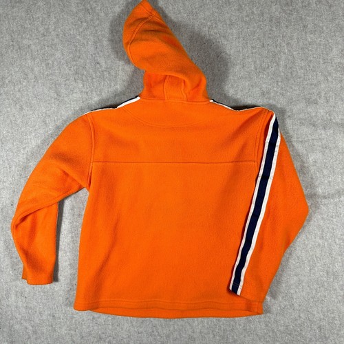 Vintage Disney World Mickey Mouse Youth XL Orange Blue 1/4 Zip Hoodie Pullover - Picture 5 of 9