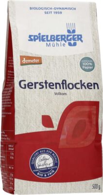 Spielberger Bio Gerstenflocken, demeter (2x 500g) Gerste Getreideflocken Veggie