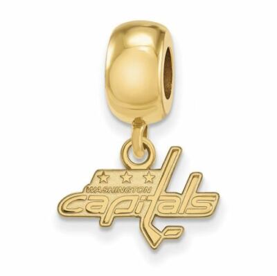 SS Gold-plated NHL Washington Capitals XS Dangle Bead Charm