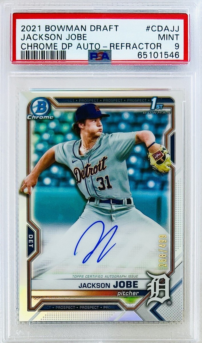 2021 Bowman Chrome Jackson Jobe 1st Bowman Auto Refractor SP #/499 
