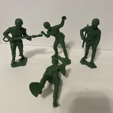 Vintage LIDO 6 Inch Tall American Toy Soldier Figures Lot Of 4