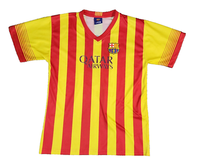 FC Barcelona Messi 10 イエロージャージ Original FCB Lionel ￼ Messi FC Barcelona #10 Qatar Airways Jersey
