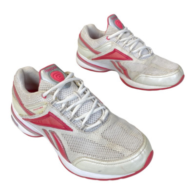 Reebok Womens Easytone Reenew Sneakers Shoes White 11-J21969 Lace Up Mesh 7.5M