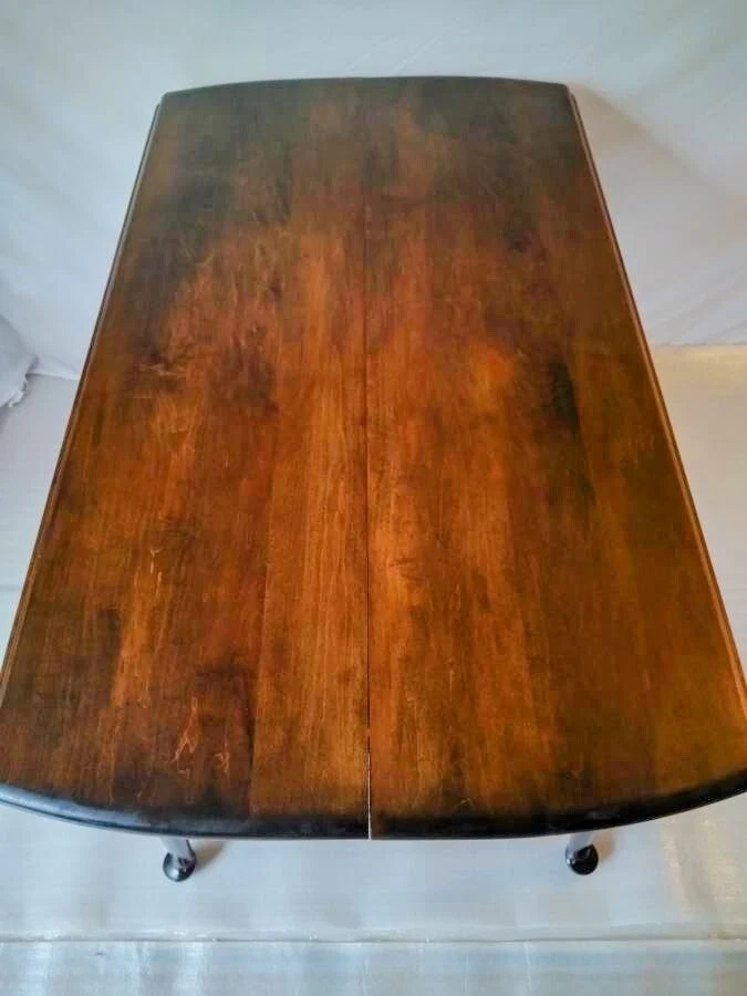 Винтажный удлинительный обеденный стол Heywood Wakefield Double Drop Leaf - Изображение 2 из 4