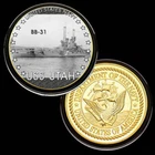 U.S. United States Navy | USS Utah BB-31 | Gold Plated Challenge Coin