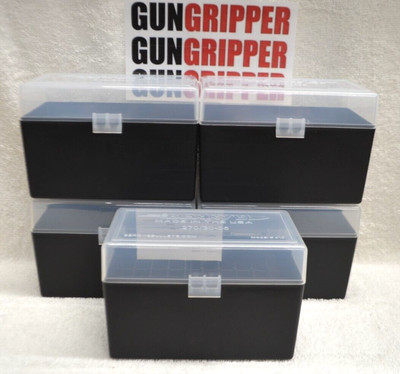 5 x 30-06 / .270 Ammo Box / Case / Storage 50 Rnd 30-06 / .270 / CLEAR COLOR