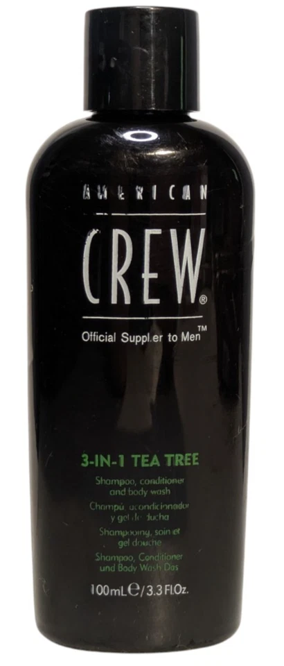 (19 Bottles) American Crew 3-in-1 Tea Tree Shampoo Conditioner Body Wash 3.3 oz - Image 2 of 3