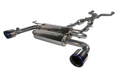 Invidia Gemini Catback Exhaust Rolled Titanium Tips for 2014-16 Infiniti Q50 RWD