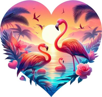 Rosa tropische Rose Flamingo Wandbild Schlafzimmer Kinderzimmer Dekor Vinyl Aufkleber Abziehbild