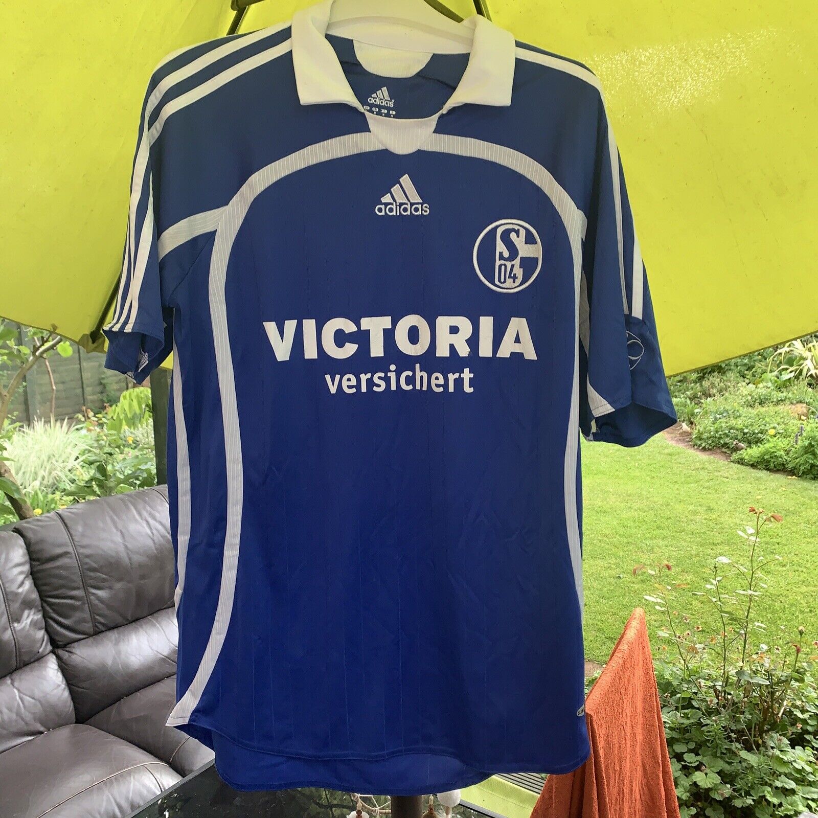 Schalke 04 Adidas Football Shirt 2006 2007 home Mens Kit Bundes Liga Medium