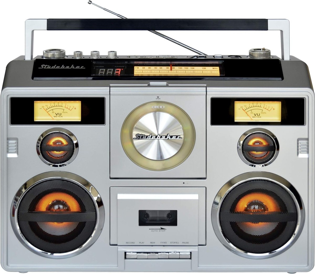 Ghetto Blaster Stereo Boombox Bluetooth/CD/AM-FM Radio