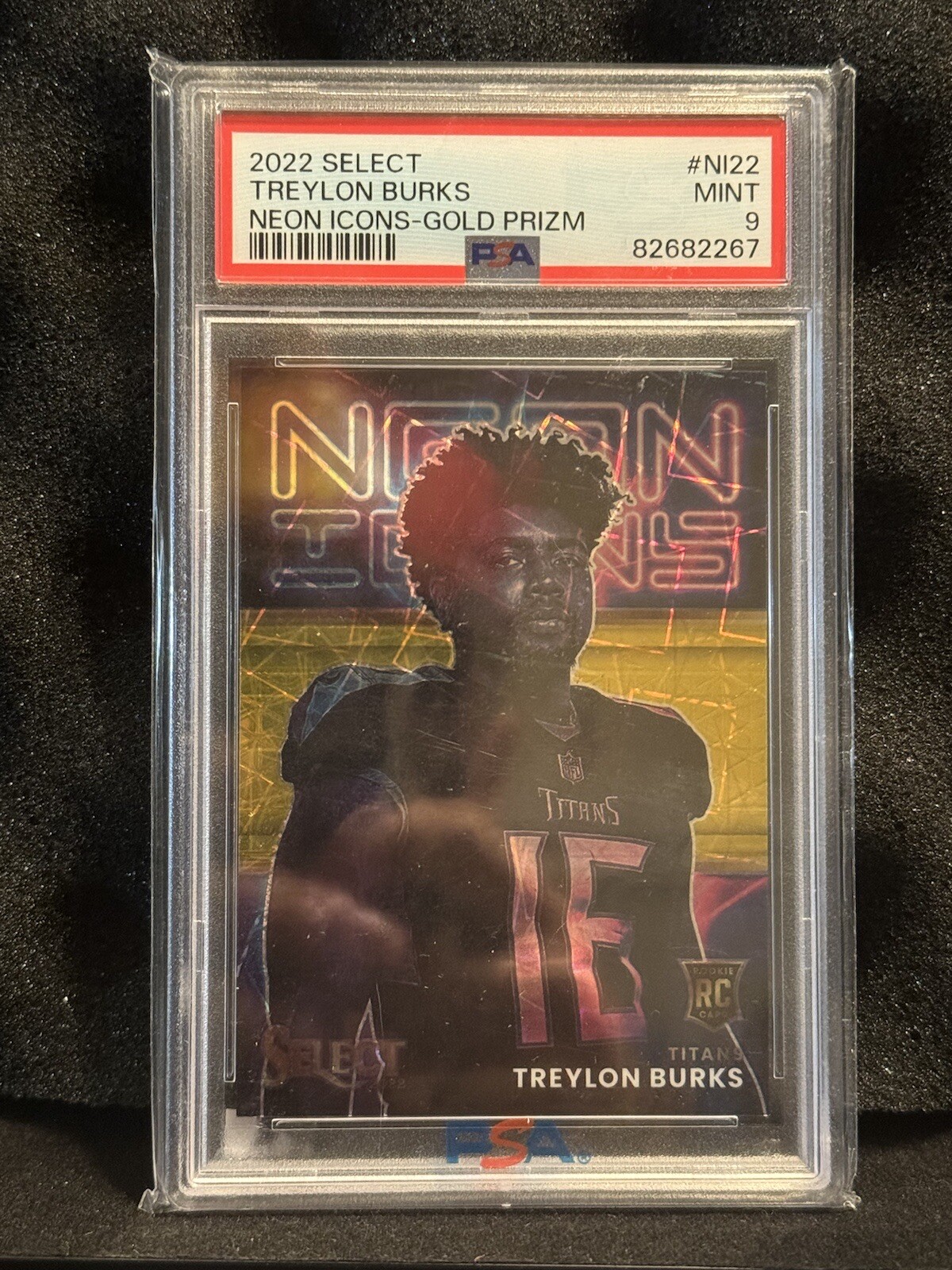 Treylon Burks Panini Select Neon Icons #NI22 Gold Prizm