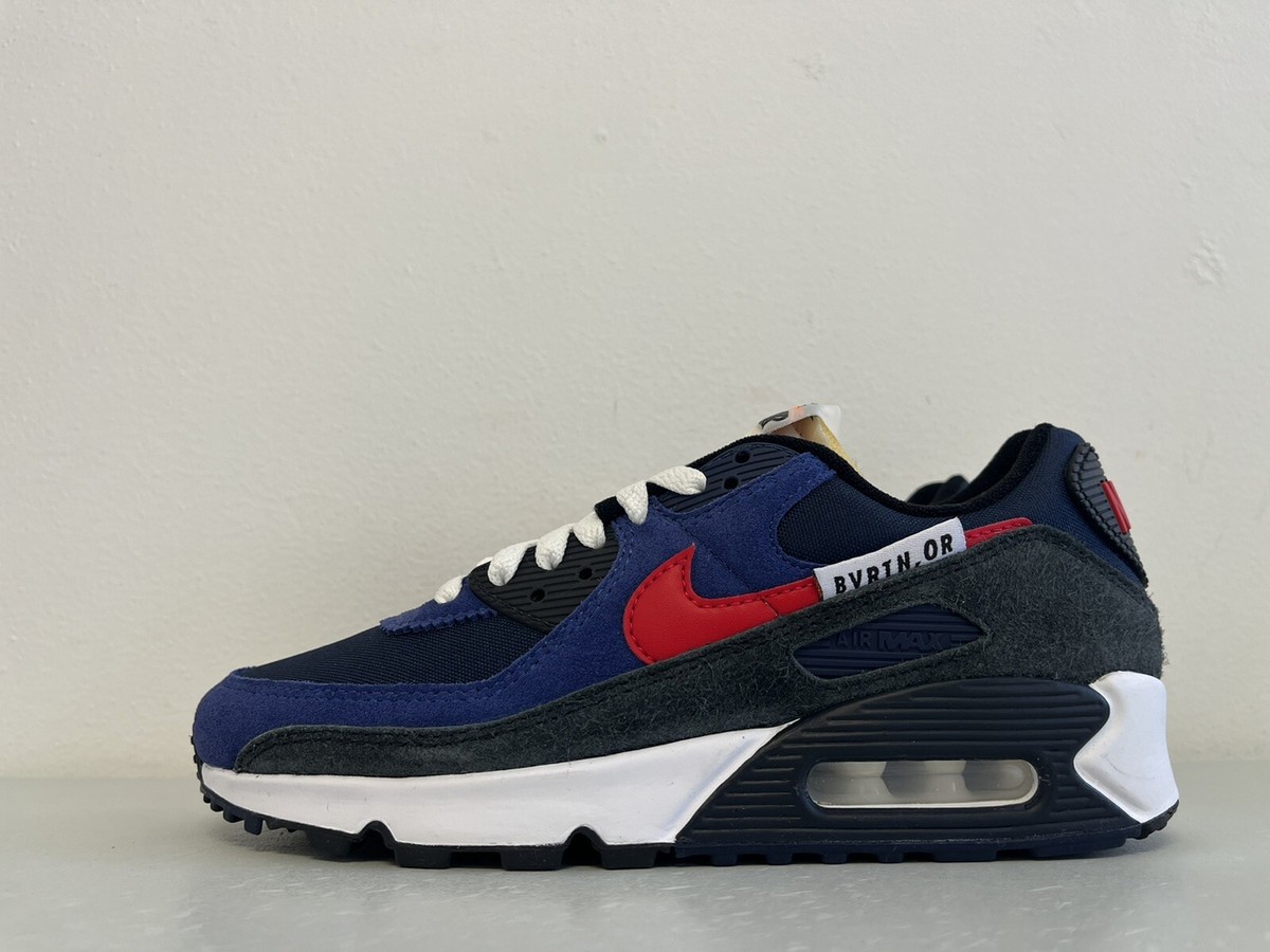 air max 90 navy blue and red