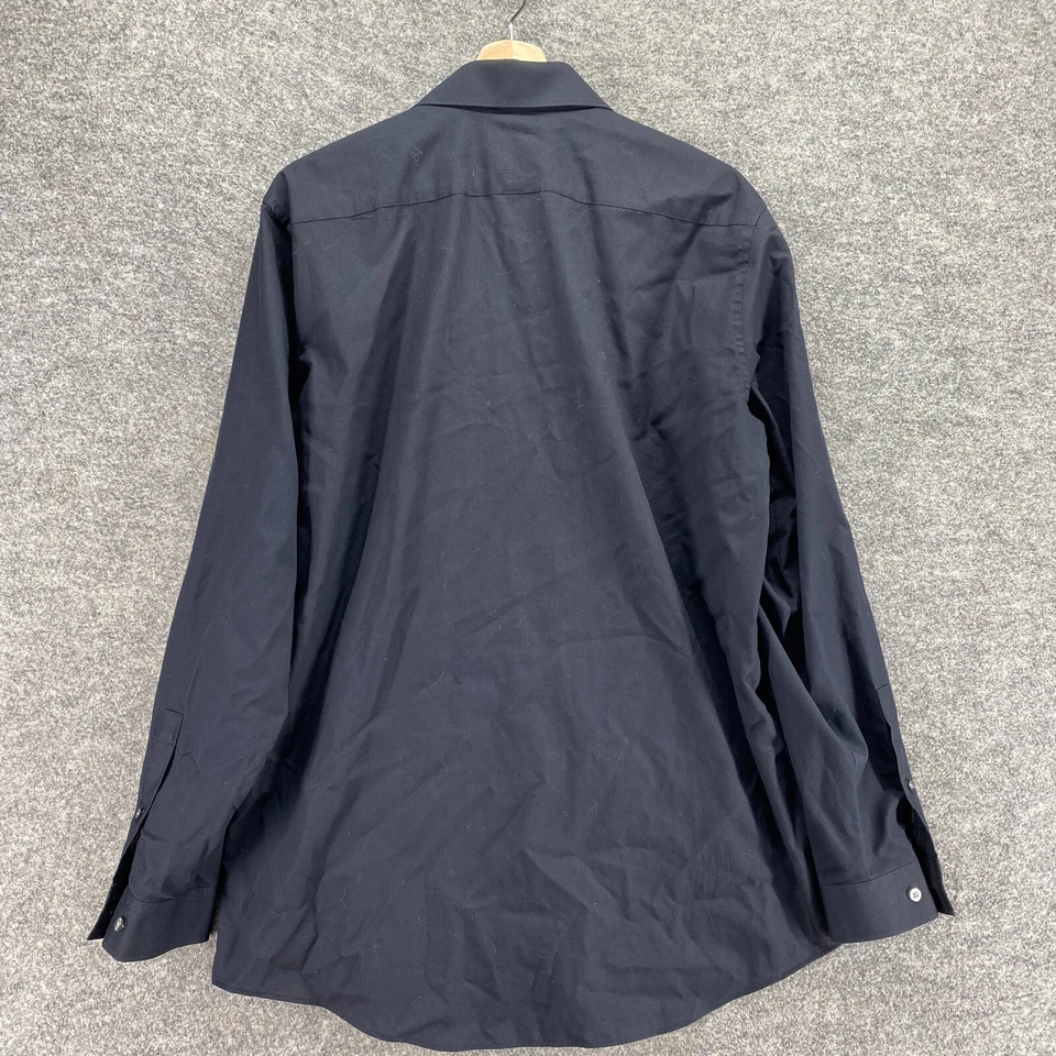 J. Ferrar Shirt Men L Large Black Button Up Collared Long Sleeve Cotton Regular - Image 2 of 4