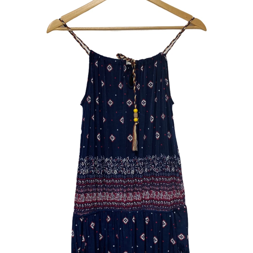 Mujer Juimsuit Mameluco Pantalón Sin Mangas Azul Tirantes Talla M Foto 3 de 4