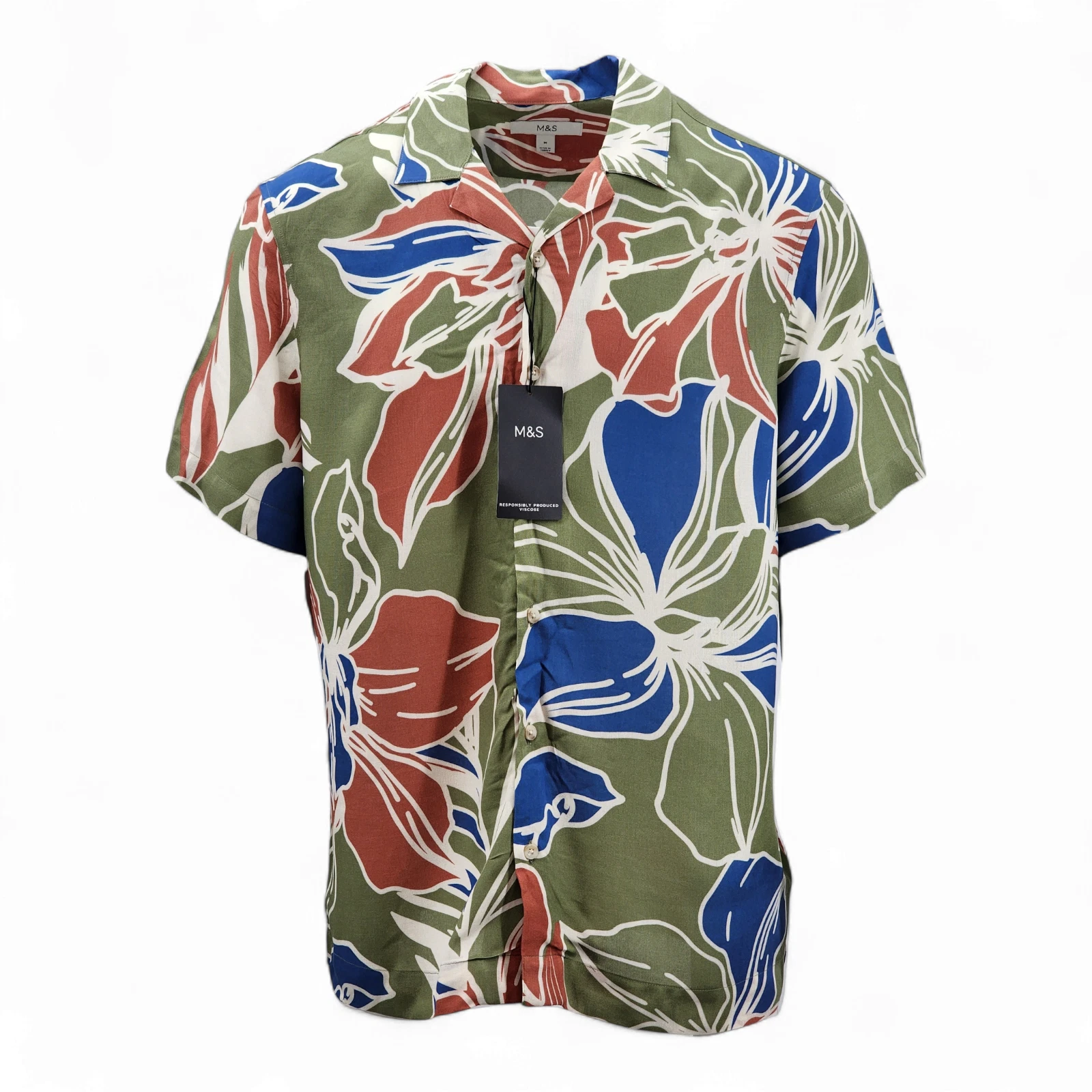M&S Collection Pure Viscose Tropical Floral Cuban Collar Shirt Mens RRP £35.00
Opens in a new window