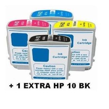 5 pack Comp ink cartridges for HP 10 82XL C4844A C4911A C4912A C4913A