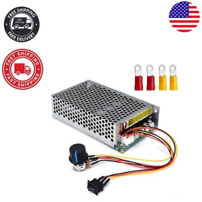 DC Motor Speed Controller 10V-50V, Rated 60A with Integrated Safety Fuse