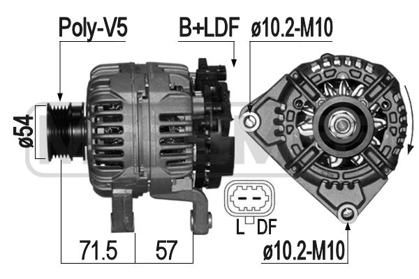 ERA 209081A Generator, Lichtmaschine FüR Opel Astra H Caravan (A04)-image