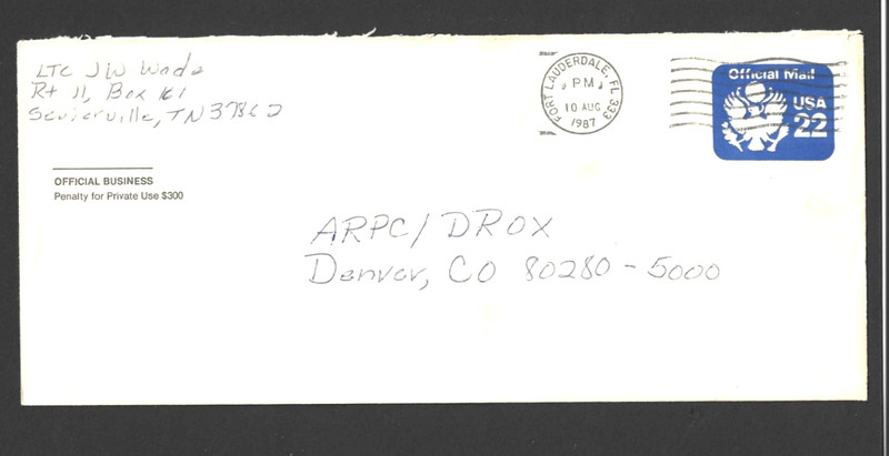 U.S. Scott #UO74 Official Mail Entire Used F-VF SCV$5.00