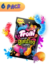 Trolli Sour Bursting Crawlers Candy, Gummy Candy, 4.25 oz-Pack of 6