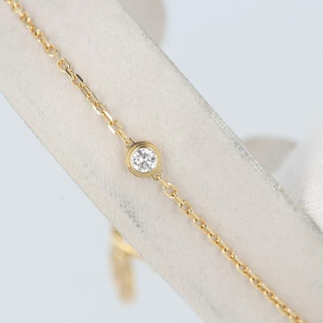 Cartier K18YG Diamant Leger Diamond Bracelet 18.5cm 2.1g Yellow Gold