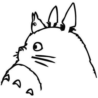 Totoro Ghibli My Neighbor anime  bunny die cut vinyl decal sticker window