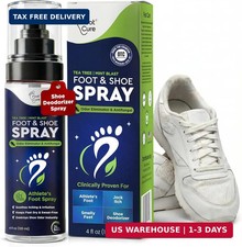 Shoe Deodorizer, Foot Odor Spray, Tea Tree Mint Odor Eliminator - 120ml