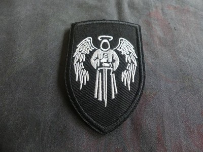 Aufnäher ''St. Michael'' ''Schutzengel'' - stilisierter Engel - schwarz-weiß - RF 6629