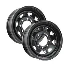 eCustomrim 2-Pack Trailer 16X6 16" 8 Lug Black Steel Spoke Rim Wheel