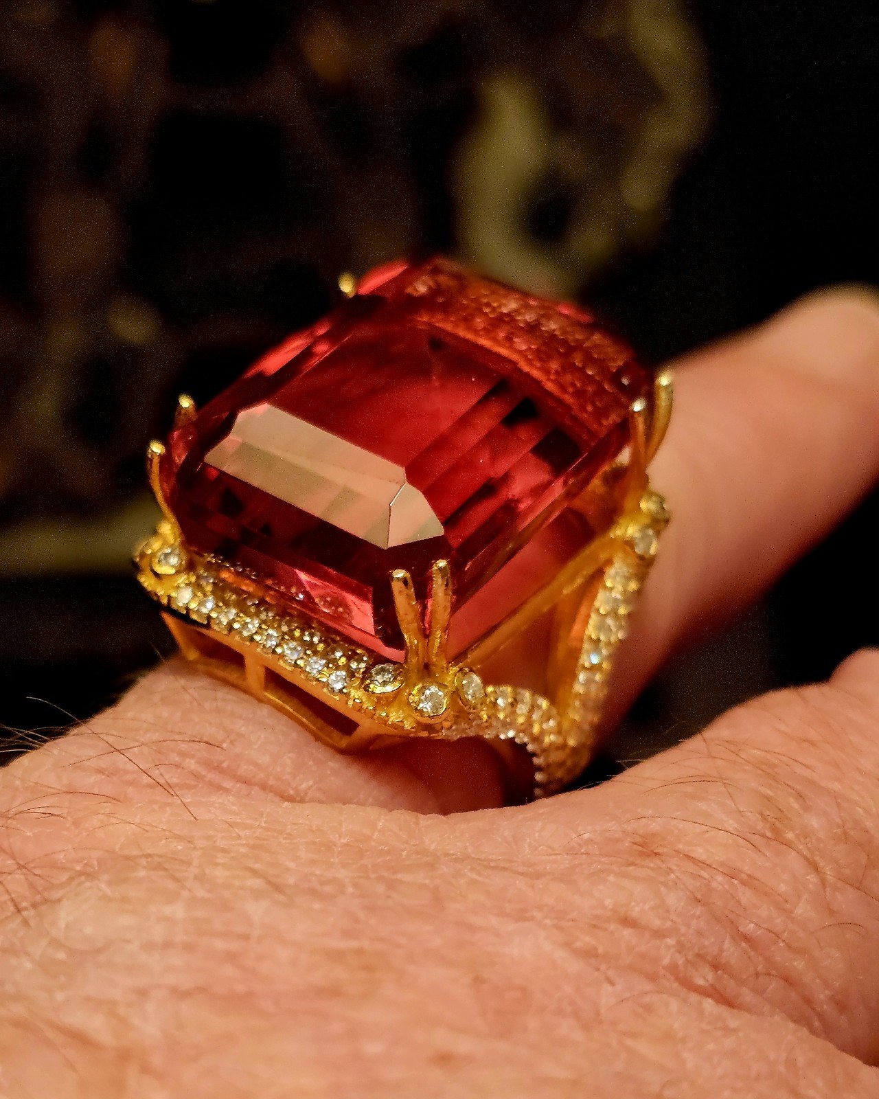 Ruby Emerald Cut 12x16mm Sami Mount Ring Sterling… - image 15