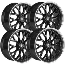 (Set of 4) Curva Flow Forged CFF76 20x8.5 5x4.5" +35mm Gloss Black Wheels Rims