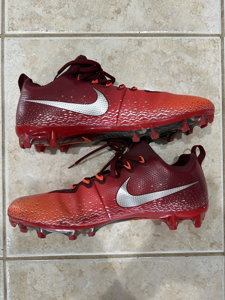 Nike Vapor Untouchable Pro CF Low TD Football Cleats Red/Silver Sz