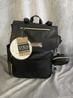 Baby Essentials Vegan Leather Diaper Bag - Black
